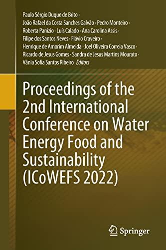 Proceedings of the 2nd International Conference on Water Energy Food and Sustainability