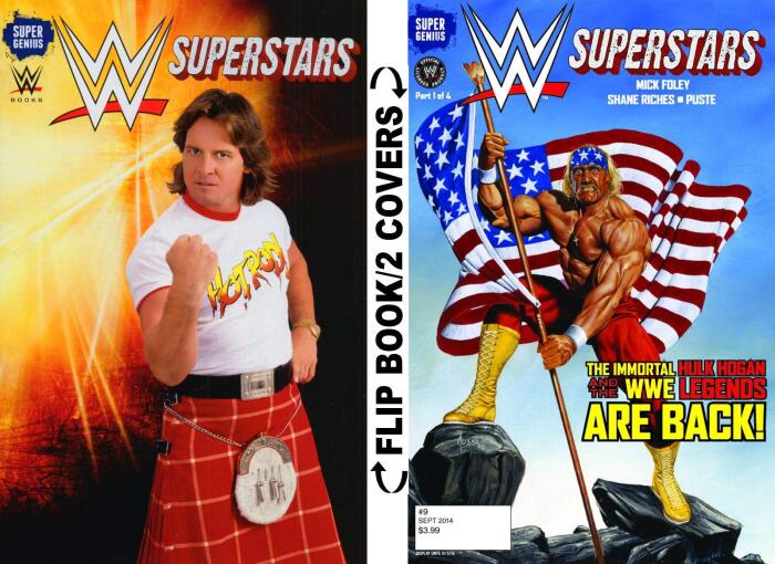 WWE Superstars (No. 9) Flip Book: Hulk Hogan and Rowdy Roddy Piper Photo Covers