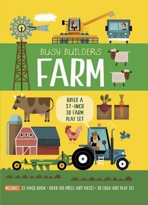 Busy Builders: Farm: Build a 37-inch 3D Farm Play Set - Includes: 32-page Book - Over 100 Press-out Pieces - 3D Fold-out Play Set