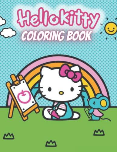Hello Kǐttÿ Coloring Book: Premium Illustration Pages to Color for Kids & Toddlers Adults. Encourage Creativity with One Sided Coloring Pages about Characters and Iconic Scenes