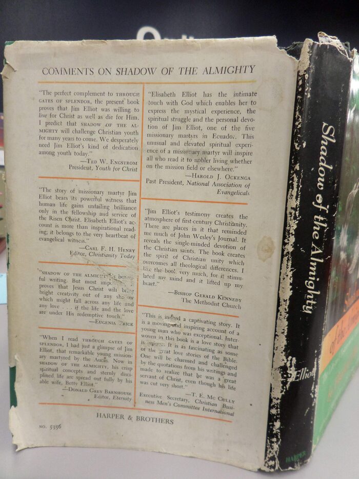 SHADOW OF THE ALMIGHTY the Life and Testament of Jim Elliot