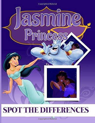 Jasmine Princess Spot The Difference: Jasmine Princess Great Gift Activity How Many Differences Books For Adults, Boys, Girls