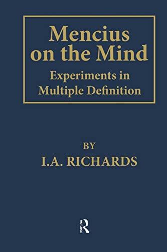 Mencius on the Mind: Experiments in Multiple Definition