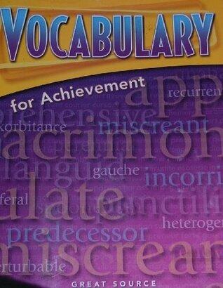 Vocabulary for Achievement: Student Edition Fourth Course