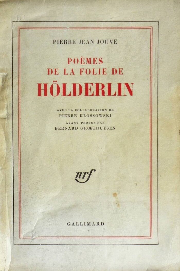 Poèmes de la folie de Hölderlin