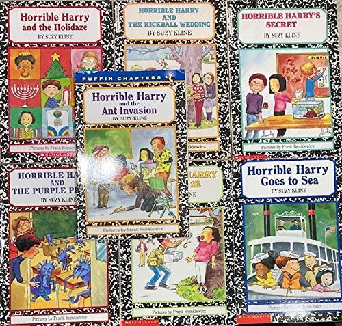 Horrible Harry 7 Book Set - Goes to Sea - In Room 2B - The Purple People- Ant Invasion - Horrible Harry's Secret - The Kickball Wedding and Horrible Harry and the Holidaze