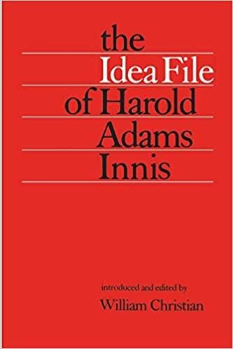 The Idea File of Harold Adams Innis