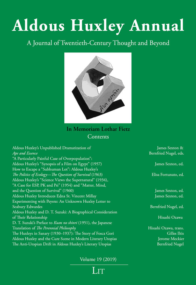 Aldous Huxley Annual (Volume 19)