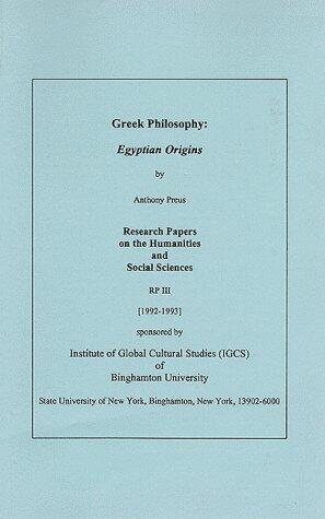 Greek Philosophy: Egyptian Origins