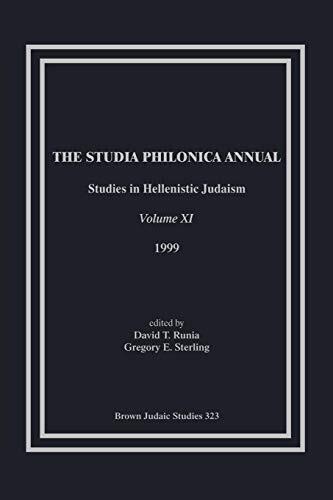 The Studia Philonica Annual (XI, 1999)