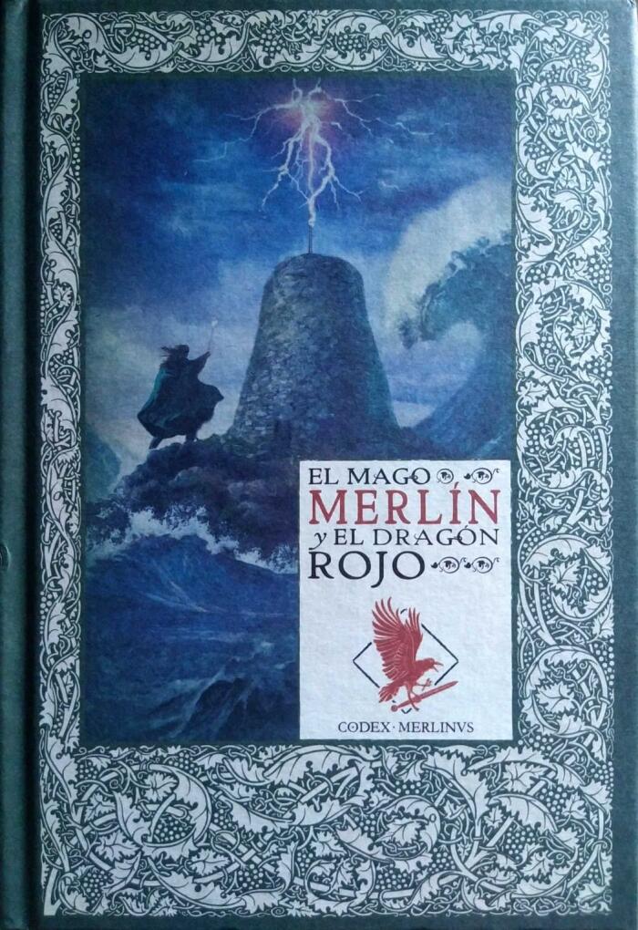 El mago Merlín y el dragón rojo