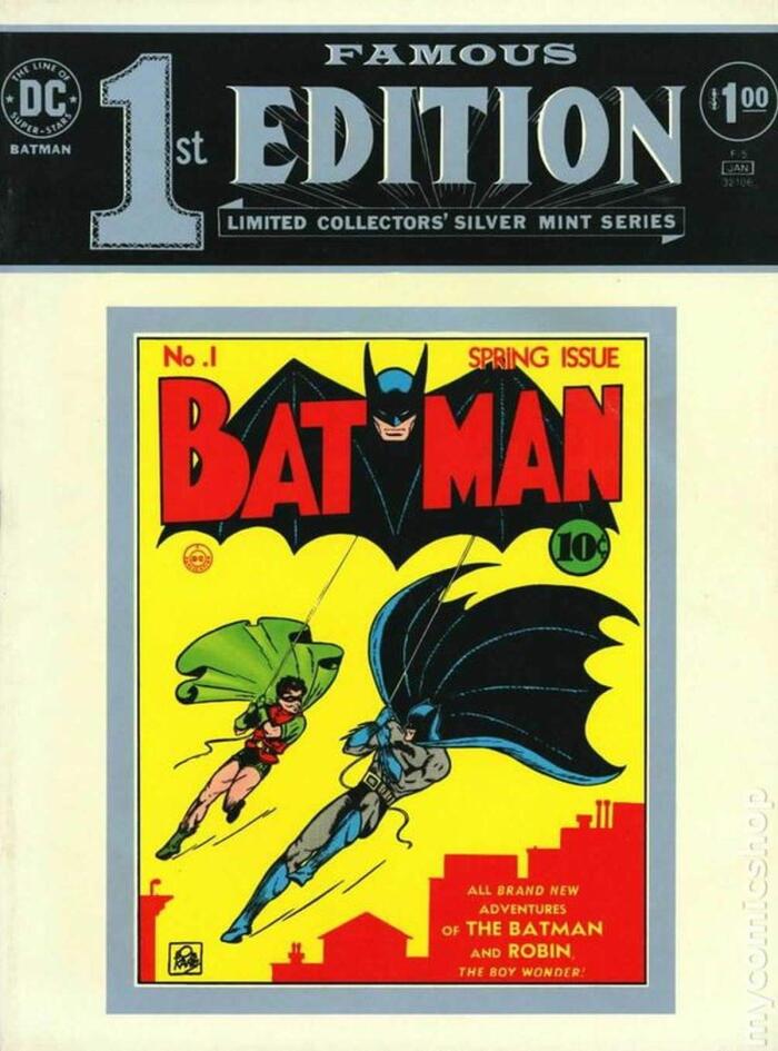 Batman: Famous 1st Edition, Limited Collector's Golden Mint Series Volume 1 # F-6 February/March 1975