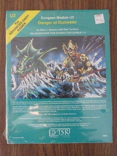 Danger At Dunwater, Advanced Dungeon And Dragons Module U-2