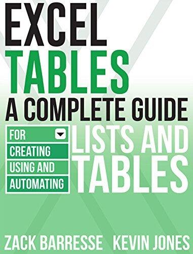 EXCEL TABLES by ZACK BARRESSE (1-Sep-2014) Paperback