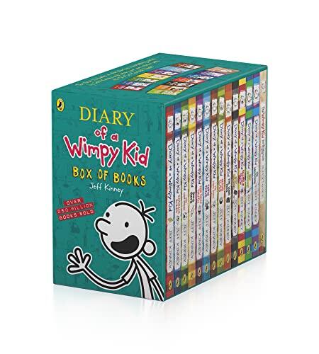 Diary of a Wimpy Kid Box of Books: Set #1-7 + Sticker Sheet