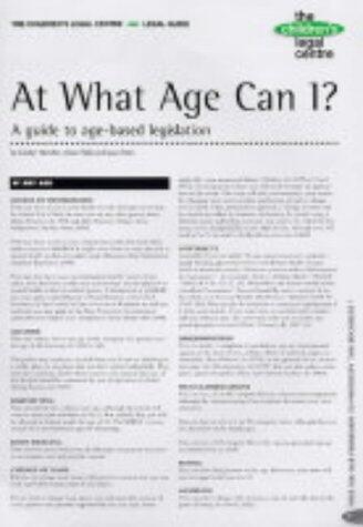 At What Age Can I?: A Guide to Age-based Legislation