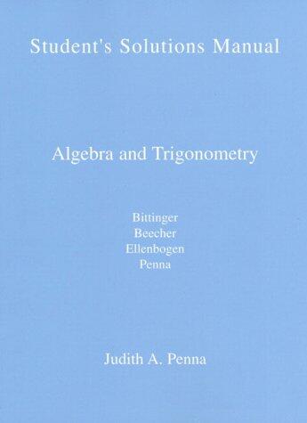 Algebra and Trigonometry: Students Solution Manual