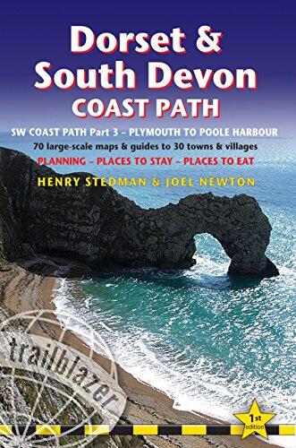 Dorset & South Devon Coast Path: British Walking Guide with 70 Large-Scale Walking Maps, Places to Stay, Places to Eat