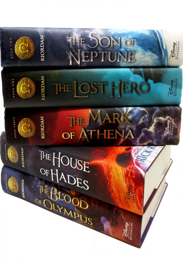 The Heroes of Olympus 5 book Collection The Lost Hero, The Son of Neptune, The Mark of Athena, The House of Hades, The Blood of Olympus in Hardcover by Rick Riordan