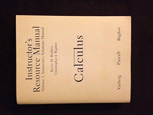 Instructor's Resource Manual for Calculus, Ninth Edition