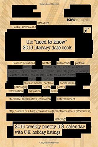 the Need to Know 2015 literary date book: Scars Publications 2014 mini poetry collection book and calendar