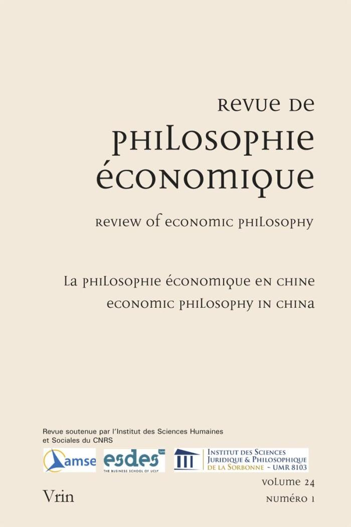 La Philosophie Economique En Chine (Revue de Philosophie Economique)