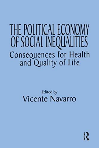 The Political Economy of Social Inequalities: Consequences for Health and Quality of Life