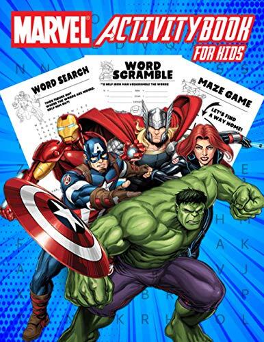 Marvel Activity Book For Kids: A Fun Experience To Relieve Stress And Relax With Your Children And Loved Ones