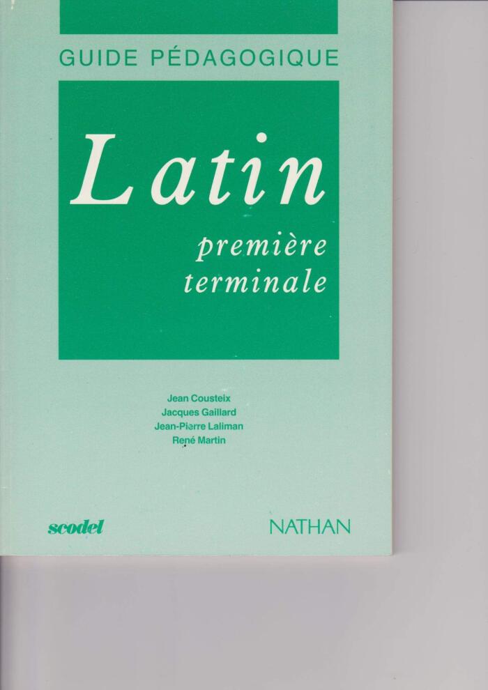Latin, 1re-terminale, professeur