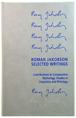Contributions to Comparative Mythology Studies in Linguistics and Philology 1972 - 1982