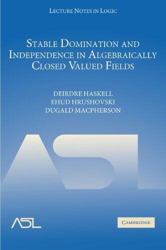 Stable Domination and Independence in Algebraically Closed Valued Fields (Lecture Notes in Logic)