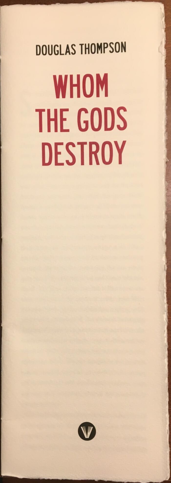Whom the Gods Destroy