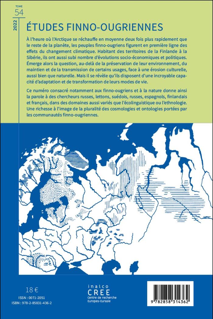 Les Finno-ougriens et la nature: Études finno-ougriennes tome 54