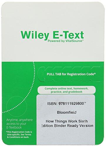 How Things Work (6th Edition) Wiley E-Text Reg Card