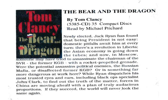 The Bear and the Dragon