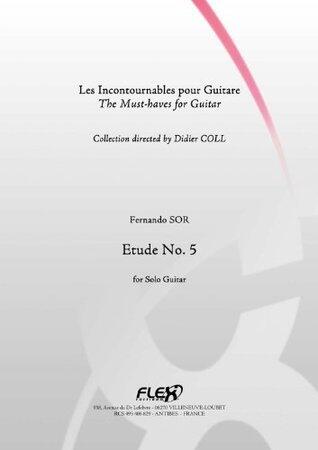 CLASSICAL SHEET MUSIC - Study No 5 - SOR - Solo Guitar