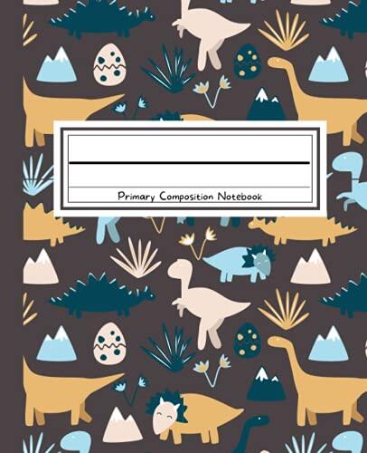 primary composition notebook: Write and Draw Journal for Kids Dotted Midline and Picture Space for Story Journal