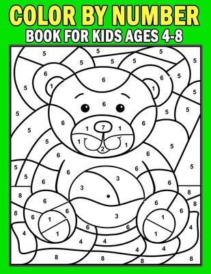 Color By Number Book For Kids Ages 4-8: Large Print Birds, Flowers, Animals and Pretty Patterns