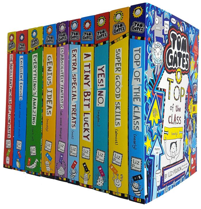 Tom Gates Series 1 & 2: 10 Books Collection Set By Liz Pichon(The Brilliant World of Tom Gates,Excellent Excuses,Everythings Amazing,Genius Ideas,Absolutely Fantastic,Extra Special Treats and more