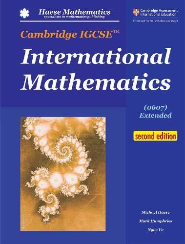 Cambridge IGCSE International Mathematics (0607) Extended
