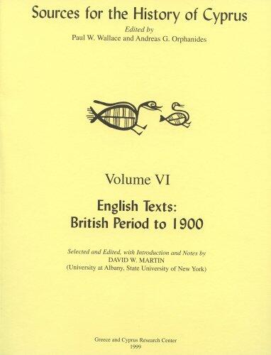 English Texts: British Period to 1900