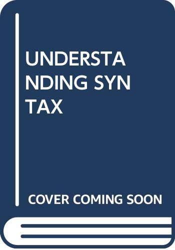Understanding Syntax 4Th Edition