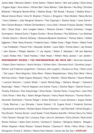Photography Speaks: 150 Photographers On Their Art