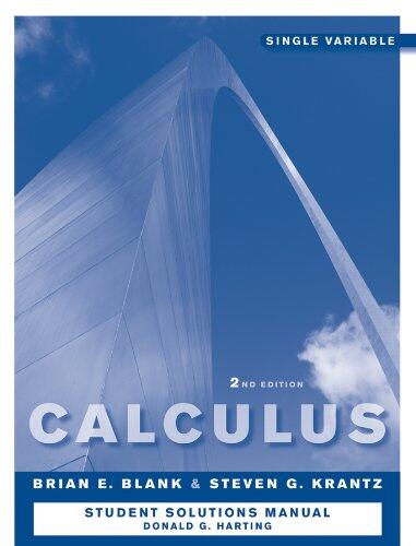 Calculus: Single Variable, Student Study and Solutions Companion