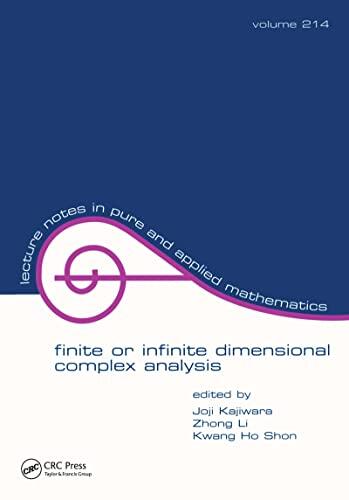 Finite or Infinite-Dimensional Complex Analysis: Proceedings of the Seventh International Colloquium