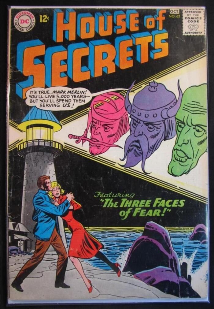 House of Secrets No. 62 (Comic Book, October 1963) Mark Merlin in "The Three Faces of Fear"