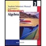 Elementary Algebra (Student Solutions Manual)
