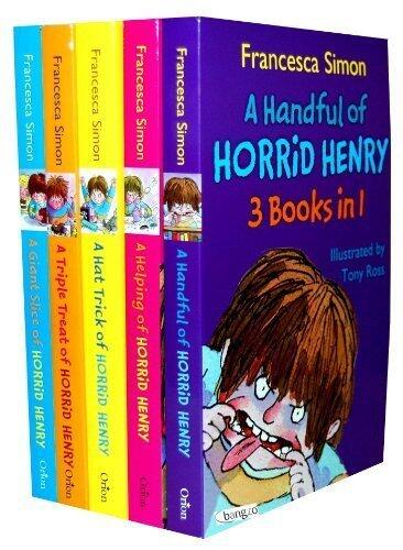 Francesca Simon's Horrid Henry 15 Titles In 5 Books Collection Set
