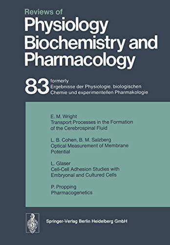 Reviews of Physiology, Biochemistry and Pharmacology (Volume 83)