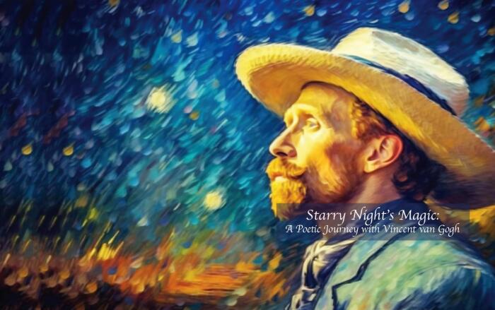 Starry Night's Magic: A Poetic Journey with Vincent van Gogh